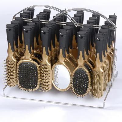 China Compact China Ningbo 36 Pcs Plastic Metal Display Hair Comb Brushes Mirror Paddle Brush Hair Brush Set Factory Wholesale Manufacturer for sale