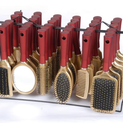 China Cushion Hair Brush Set with Comb Mirror Paddle Brush Hair Set Brush for sale