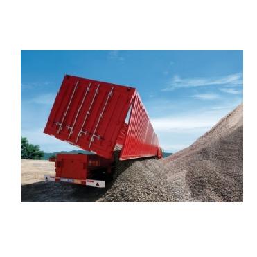 China Dump Semi Trailer Truck Trailer Side Tipper Rear Dumper Semi Trailer With Three Axles Sliding Curtain Mining Dumper for sale