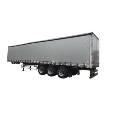 China Truck Trailer Tri Axle Curtain Side Open Container Semi Trailer Curtain-Sider Trailer Wing Type Curtain Side Semi Trailer for sale