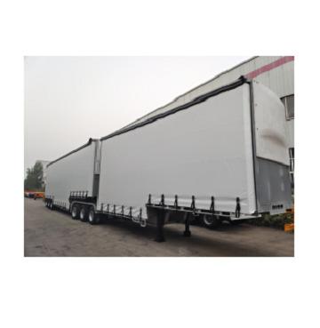 China Truck Trailer Curtain-Sider Side Curtain Wing Type Semi Trailer With Double Open Container Semi Trailer for sale