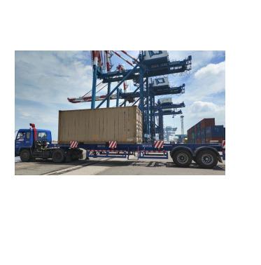 China Truck Trailer Terminal Frame Container Frame Skeleton Terminal Port Semi Trailer Container Trailer for sale