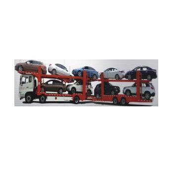 China Tow Dolly Semi Trailer Hauler Truck Trailer Car Hauler Platform Carrier Double Truck Trailer Car Hauler With Two Axles for sale