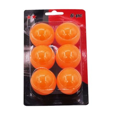 China ABS Factory Customized Blister Packing 2 Star Colorful Orange Cheap ABS Table Tennis Ball for sale