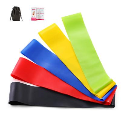 China Factory Direct Supply Customized Color Exercise Cloth Loop Bands Yoga Exercises Sports Latex Resistance Bands For Yoga Training for sale