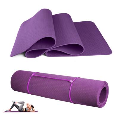 China Yoga Exercises High Quality Custom Made Length Non Slip Yoga Mat 6mm Suede Foldable Yoga Mat for sale