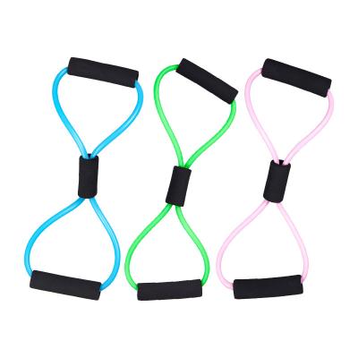 China Custom Training Type Breast Tension Band Pilates Chest Rope Resistance Band 8 Expander Shaped Chest Stretcher Yoga Tension Rope for sale