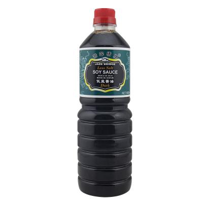 China 1000ml Jade Bridge Brand OEM Factory Superior Salt Less Dark Soy Sauce 1000ml for sale