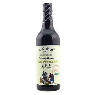 China 500ml Jade Bridge Brand Zero Add OEM Clean Soy Sauce Light Label 500ml for sale