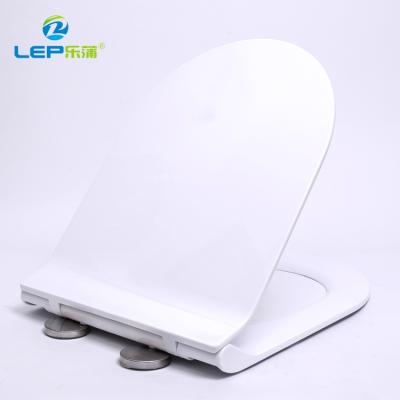 China Slow-end toilet seats slim toilet seat with soft end one button quick release toilet seat hinges for sale