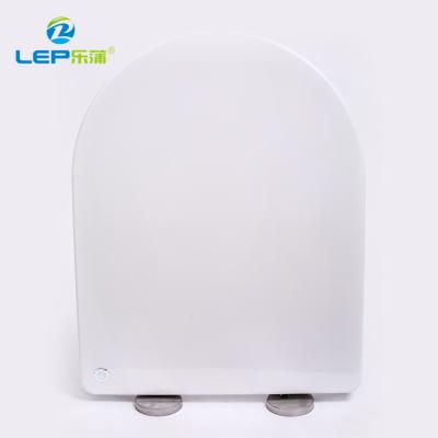 China Slow-end Toilet Seats LPA-070 Europe D Shape Plastic Quick Release Toilet Seat With Soft Close Gas Spring for sale