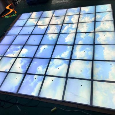 China Modern 7x7 Office Hotel Apartmen Decorate Ceiling Panel Lights 36W Dimmable 2x4 Led Ceiling Panel Lighting for sale