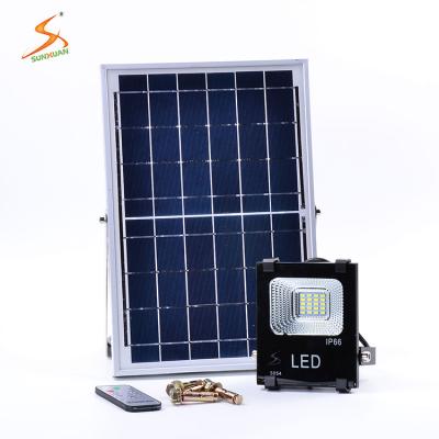 China Garden factory price solar collector led 10w light die-casting aluminum led solar floodlight lighting for sale