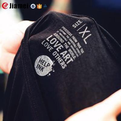 China Custom Washable Iron On Washable Apparel Collar Label Shirt Tags Logo Garment Labels Printed Label Heat Transfer for sale