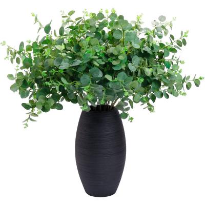 China Garden.Hotel.Home.Office Decor Wholesale Customized Outdoor Home Decor Silk Eucalyptus Stems Artificial Greenery Plants for sale