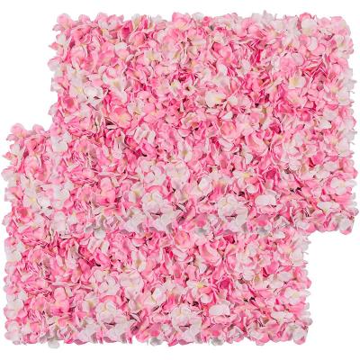 China Wholesale Custom Artificial Silk Rose Flower Wall Backdrop Panel Natural Touch for Wedding Decoration for sale