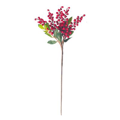 China MW74412 Artificial Plastic Silk Fruit Bundle*5 Berry Branches Artificial House For Christmas Wedding Decoration for sale