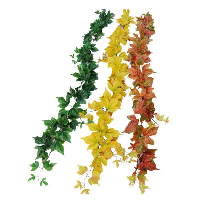 China XY-48214 Autumn Artificial Maple Leaves Vine for Home Wall Hang Indoor Outdoor Wedding Party Decorations for sale