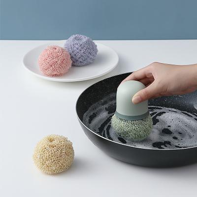 China New Viable Wholesale Multifunctional Sanga Washing Utensils Scrub 2-in-1 Dish Kitchen Cleaning Brush for Paan Pot for sale