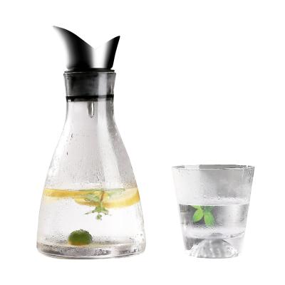 China Sustainable Stylish Glass Water Jug Cooling Jug Water Jug For Table Use Bartender Tool Kit for sale