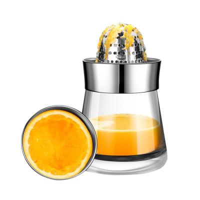 China Stainless Steel Fruit Squeezer Fruit Lime Lemon Viable Orange Squeezer With Glass Bowl Juice Strainer for sale