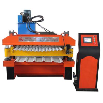 China Roof Use Two Layer Double Roof In One Roll Forming Machine Roof Making Machine for sale