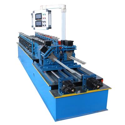 China High Efficiency 2 in 1 Cut Steel Roll Flying Steel Frame Keel Profile Light Drywall Profile Forming Machine for sale