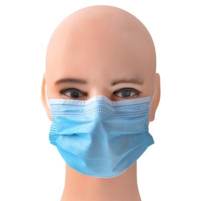 China Adult Wholesale Price 10 Pcs / Bag Blue Medical 3 Ply Earloop Disposable Face Mask Pad for sale