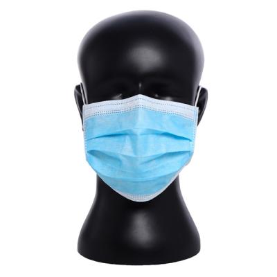 China Adult Medical Mouth Mask Nonwoven 3 Ply Disposable Face Mask Breathable Dust Proof for sale