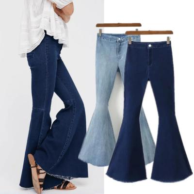 China Wholesale QUICK DRY 2023 spring and summer new fashion denim women'sdenim casual loose pungent personality retro flared pants for sale