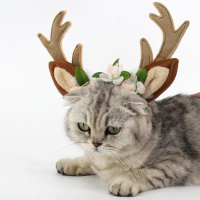 China New Christmas Fashion Antler Creative Decorative Pet Antlers Stocked Fairy Pet Headdress for sale