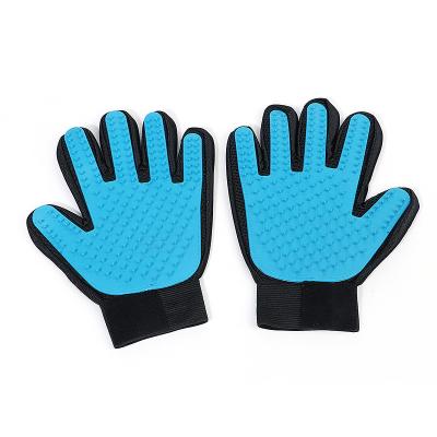 China Wholesale Pet Massage Glove Pet Cat Hair Grooming Glove Stocked Cleaning Bath for sale