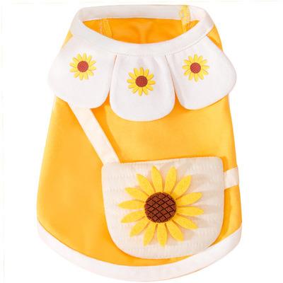 China Viable Wholesale Dog Vest T-shirt Petal Link Cross-body Bag Biped Dog Cat Pet Clothes for sale