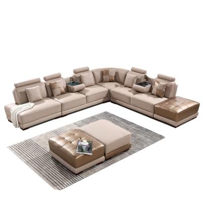 China Luxury Furniture Sectional Sofa Set 2021 Modern Design Modular Wholesale Minimalist Living Room Set for sale