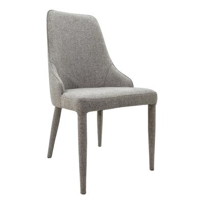 China Modern Minimalist Canada Style Gray Linen Minimalist Cafe Shop Comfortable Dining Chair for sale