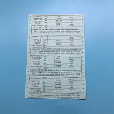 China Commercial office NCR paper arbonless paper roll 4 ply continuous carbonless printing paper for deposit receipt form for sale