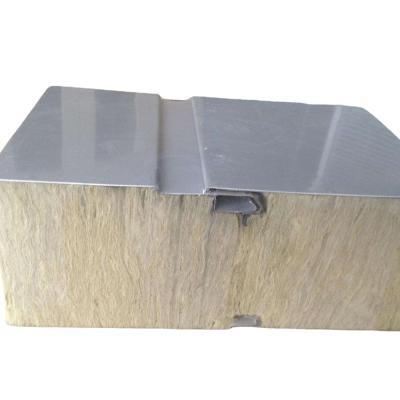 China Thermal Insulation Waterproof Fire Proof Fire Proof Rate Panels Building Material Rock Wool Un-non-combustible Sandwich Panels Board for sale