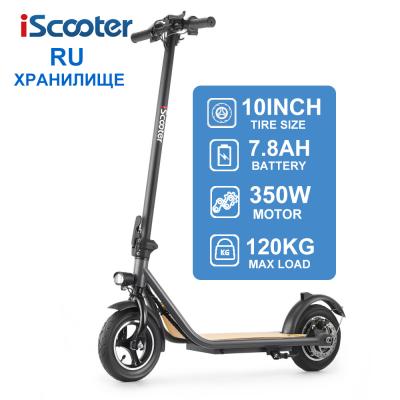 China New RUSS Unisex Stock Iscooter i20 Electric Scooter Long Range 30Km 10 Inch 350W Adult Cheap EScooter for sale