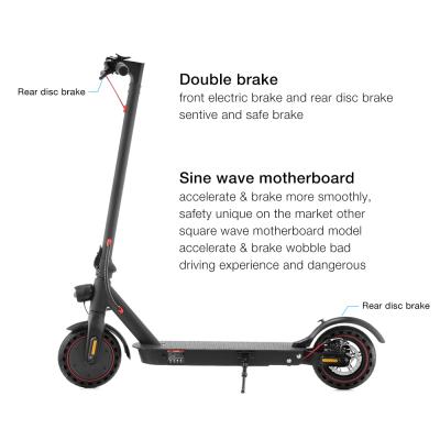 China Europe unisex hot sale E9D e adult high speed scooter with double shock system APP kick electric scooter for sale