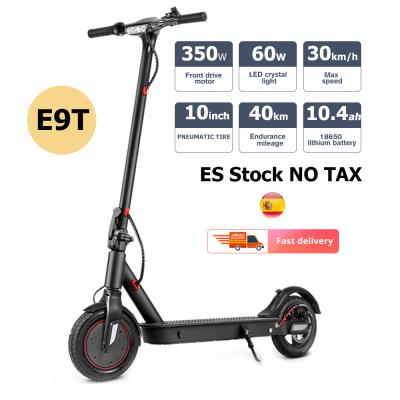 China 10 Inch 10 Inch Tire 10ah 42V Battery 35km Long Range Europe Electric Scooter Drop Ship E9T Unisex Electric Scooters for sale