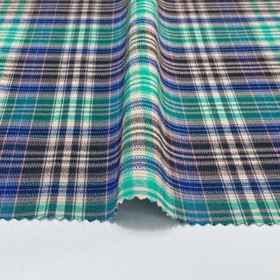 China Stretch sunplustex 10s viscose/polyester spandex yarn dyed check bengaline fabric for women's dresses spats for sale