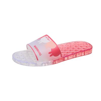 China 2023 Home Wear Jelly Plastic Slippers Women Home Slipper Sandals Crystal Wear-resistant Outer Flats Cute Ladies Home Slippers for sale