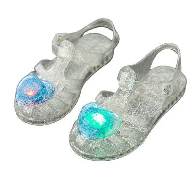 China Jelly Shoes Kids 2023 Flash Toy Story Kids Shoes LED Light Sandals For Girls Jelly Shoes Kids For Children Jelly Shoes for sale