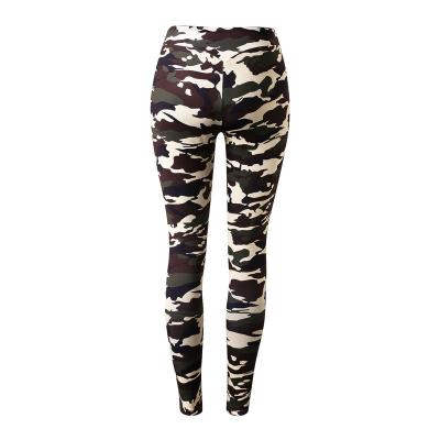 China 2021 Wholesale Fashion Breathable Camouflage Printing Women Gaiters Yoga Pants for sale