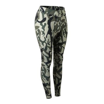 China 2021 Camouflage Print Fashion Womens Gaiters Breathable Hot Yoga Pants Work Out Shorts for sale