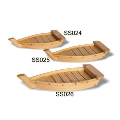 China Japanese Bamboo Wooden Sushi Serving Boat Plate Japanese Bamboo Wooden  Sushi Serving Boat Plate for sale