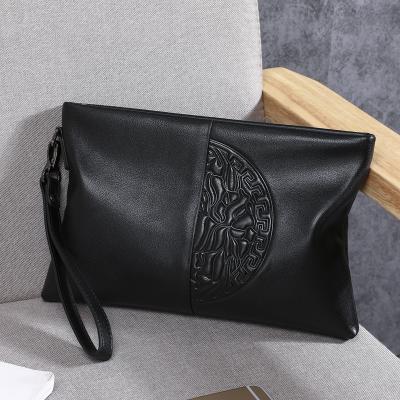 China 2022 OEM anti-theft men's clutch bag genuine leather handbag for men's business clutch bags factory wholesaler for sale