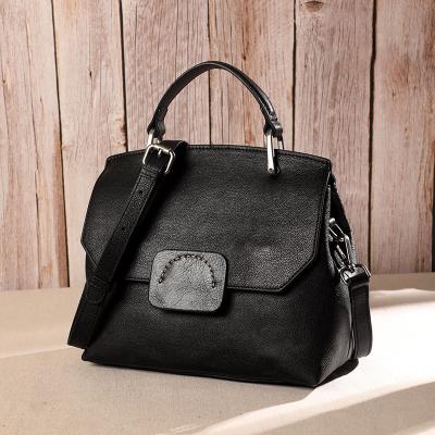 China Custom Designer Vintage Fashion Shoulder Genuine Leather Bags For Women Grab Bag Cow Leather Handbags for sale