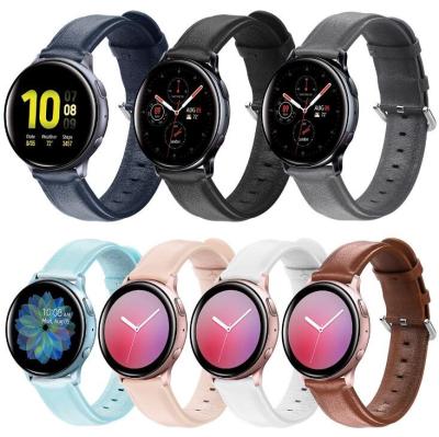 China Sports 20/22mm Softer Straps For Samsung Gear Genuine Leather , Galaxy Watch/S3/Active 2 Sports Leather Bands for sale