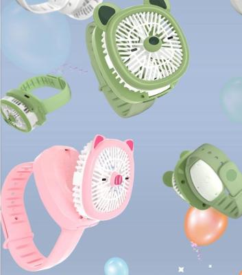 China 3 Speed ​​USB Charging Handheld Children Folding Portable Kids Wrist Fan Watch Fan for sale